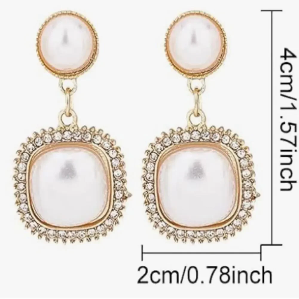 Pearl and Rhinestone Earrings